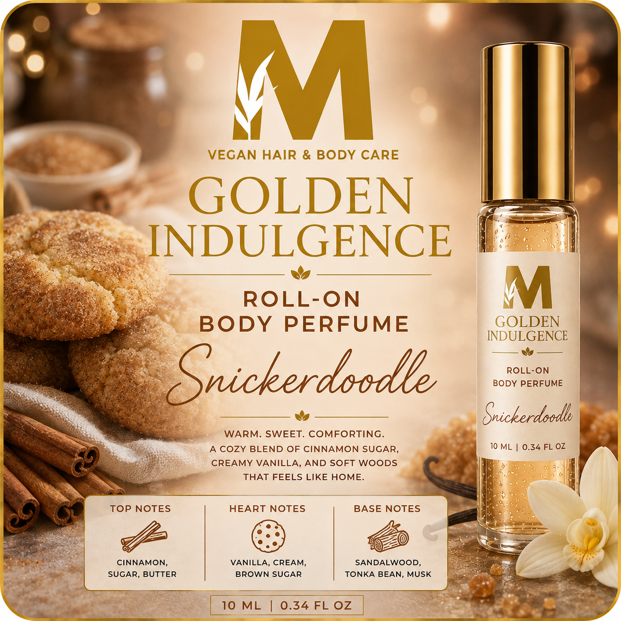 Golden Indulgence™ Roll-On Body Perfume Snickerdoodle