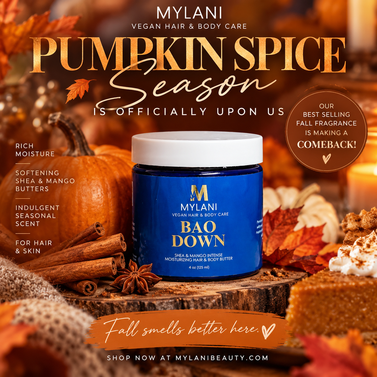 Pumpkin Spice Bao Down | Seasonal Hair & Body Butter