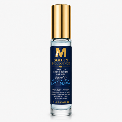 Golden Indulgence™ Roll-On Body Cologne for Men- Inspired by Cool Water
