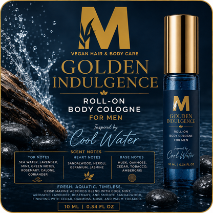Golden Indulgence™ Roll-On Body Cologne for Men- Inspired by Cool Water