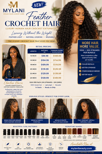 Mylani Feather Crochet Hair™ | 100% Human Hair
